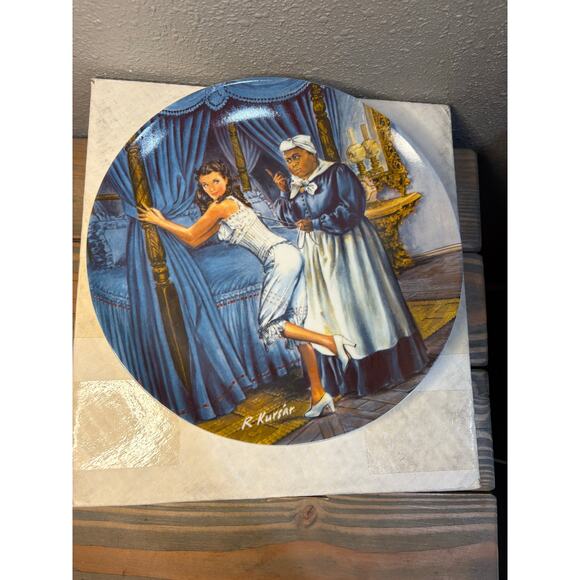 Edwin M Knowles Lacing Scarlett Gone with the Wind plate 4700H in original box - Picture 2 of 3
